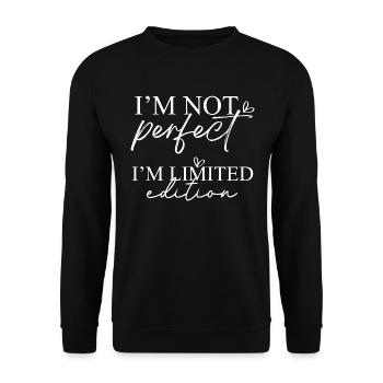 Je ne suis pas parfait, je suis en édition limitée - Sweat-shirt Unisexe - noir - Devant - Alina (178cm) & Michal (187cm)
