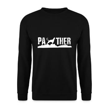 Inscription panthère - Sweat-shirt Unisexe - noir - Devant - Alina (178cm) & Michal (187cm)