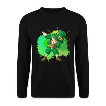 St Patrick´s Day DAB - Unisex Pullover - Schwarz - Vorne - Alina (178cm) & Michal (187cm)