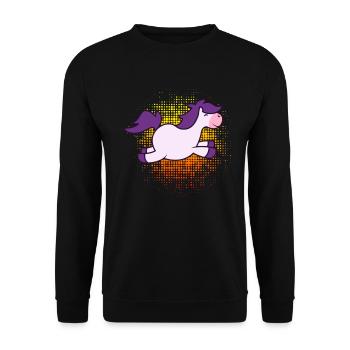Horse - Unisex Sweatshirt - black - Front - Alina (178cm) & Michal (187cm)