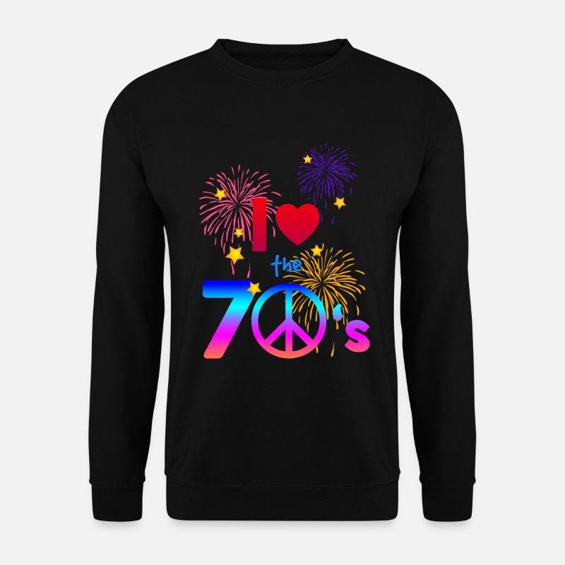 70er Liebe - Unisex Pullover - Schwarz