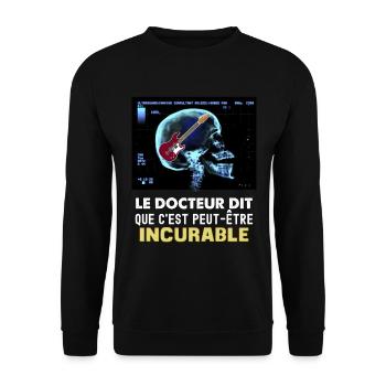 Guitare citation cadeau humour musiciens - Sweat-shirt Unisexe - noir - Devant - Alina (178cm) & Michal (187cm)