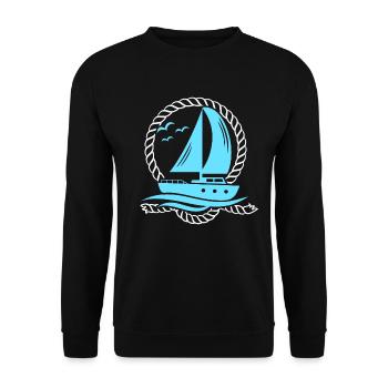 Voilier Corde de bateau Sailing Boater Sailor - Sweat-shirt Unisexe - noir - Devant - Alina (178cm) & Michal (187cm)