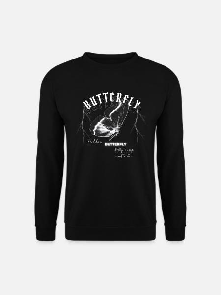 Pretty Like Butterfly - Unisex Pullover - Schwarz