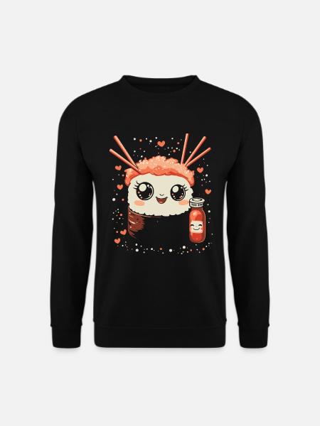 Sushi kawaii - Unisex Sweatshirt - black