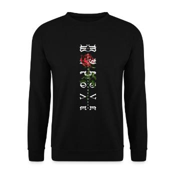 My Love Rose by ART8NS - Unisex Sweatshirt - black - Front - Alina (178cm) & Michal (187cm)