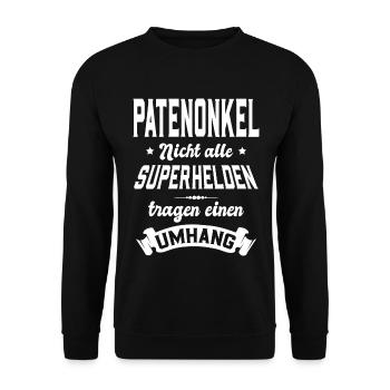 Godfather and superhero - Unisex Sweatshirt - black - Front - Alina (178cm) & Michal (187cm)
