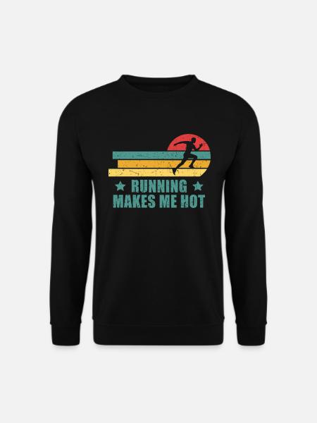 Läufer Marathon Laufen macht mich heiß - Unisex Pullover - Schwarz