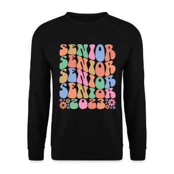 Senior 2023 - Graduated Students Graduation Party - Unisex Sweatshirt - black - Front - Alina (178cm) & Michal (187cm)