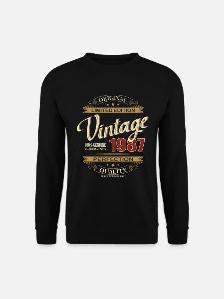 Birthday Vintage 1987 Vintage Limited Edition - Unisex Sweatshirt - black