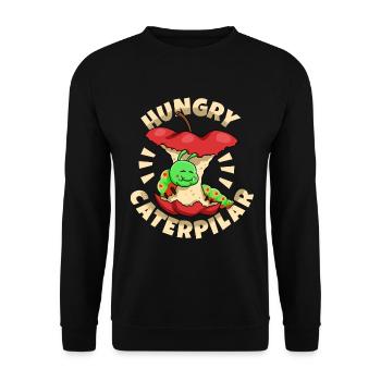 Raupe - Unisex Pullover - Schwarz - Vorne - Alina (178cm) & Michal (187cm)