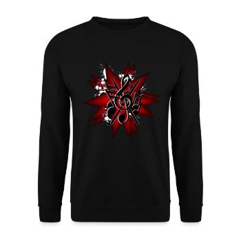 Drummer Sterne - Unisex Sweatshirt - black - Front - Alina (178cm) & Michal (187cm)