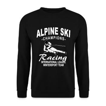 Ski alpin - ski alpin - slalom - skieurs - Sweat-shirt Unisexe - noir - Devant - Alina (178cm) & Michal (187cm)
