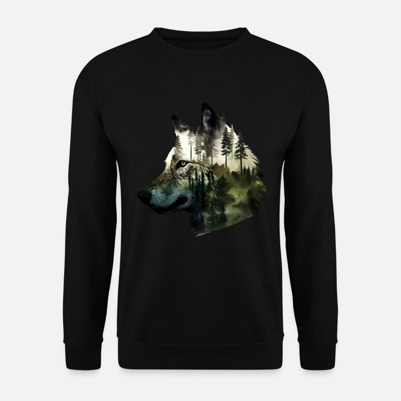 Wolf - Unisex Sweatshirt - black