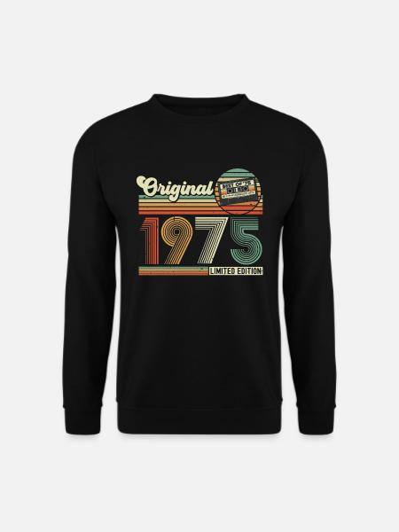 Original 1975 Jahrgang Vintage Retro Geburtstag - Unisex Pullover - Schwarz