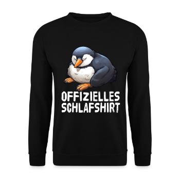 Chemise de nuit officielle Penguin - Sweat-shirt Unisexe - noir - Devant - Alina (178cm) & Michal (187cm)