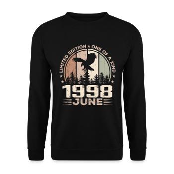 Incomparable depuis juin 1998, 26e Anniversaire - Sweat-shirt Unisexe - noir - Devant - Alina (178cm) & Michal (187cm)