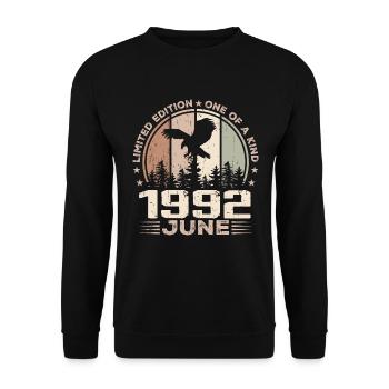 Incomparable since June 1992, 32nd Anniversary - Unisex Sweatshirt - black - Front - Alina (178cm) & Michal (187cm)