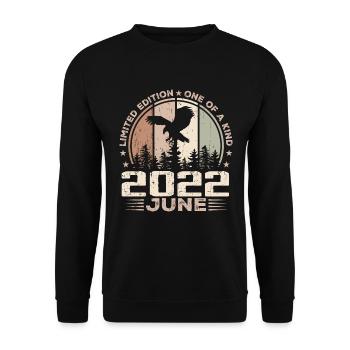 Unvergleichlich seit Juni 2022, 2. Jubiläum - Unisex Pullover - Schwarz - Vorne - Alina (178cm) & Michal (187cm)