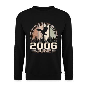 Incomparable depuis juin 2006, 18e Anniversaire - Sweat-shirt Unisexe - noir - Devant - Alina (178cm) & Michal (187cm)