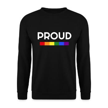 Fier fier chemise gay gay - Sweat-shirt Unisexe - noir - Devant - Alina (178cm) & Michal (187cm)