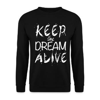 129 Keep the Dream Alive - Sweat-shirt Unisexe - noir - Devant - Alina (178cm) & Michal (187cm)
