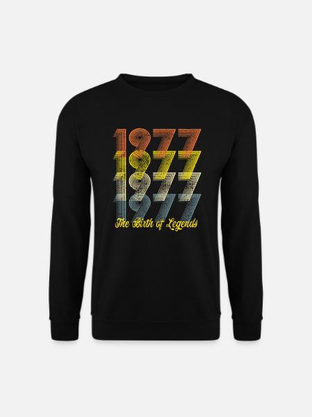 1977, 43. Geburtstag, Geburtstag, Geschenk, Ideen - Unisex Pullover - Schwarz
