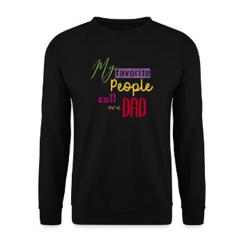 Idée cadeau chemise papa Papa papa Noël - Sweat-shirt Unisexe - noir - Devant - Alina (178cm) & Michal (187cm)