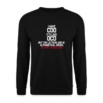 Anxiety OCD obsessive compulsive disorder Zwang - Sweat-shirt Unisexe - noir - Devant - Alina (178cm) & Michal (187cm)