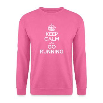 Tolles Laufshirt - Keep Calm and Go Running - Unisex Pullover - Pink - Vorne