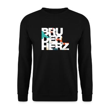 Bruderherz Bester Bruder der Welt Geschenkidee - Unisex Pullover - Schwarz - Vorne - Alina (178cm) & Michal (187cm)