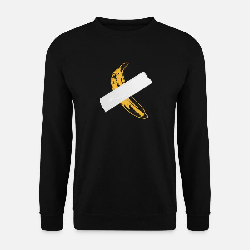 Banane Klebeband Banana Duct Taped Art Basel Miami - Unisex Pullover - Schwarz