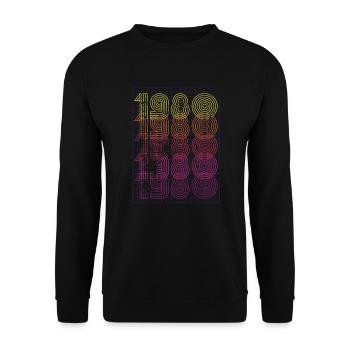 1980, 40. Geburtstag, Geburtstag, Geschenk, Ideen - Unisex Pullover - Schwarz - Vorne - Alina (178cm) & Michal (187cm)