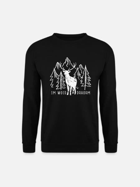 Wald Wandern Natur bayrisch Bayern Berge - Unisex Pullover - Schwarz