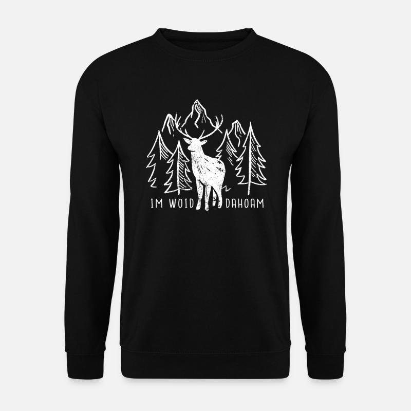 Wald Wandern Natur bayrisch Bayern Berge - Unisex Pullover - Schwarz