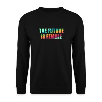 The Future is Female - Unisex Sweatshirt - black - Front - Alina (178cm) & Michal (187cm)