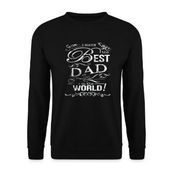 I have the best dad in the world - gift idea - Unisex Sweatshirt - black - Front - Alina (178cm) & Michal (187cm)