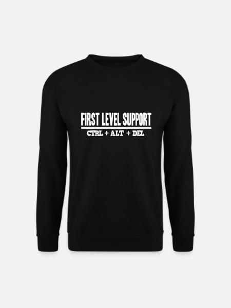 First Level Support CTRL ALT DEL / STRG ALT ENTF - Unisex Sweatshirt - black