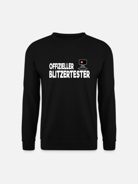 Offizieller Blitzertester Radarkontrolle Blitzer - Unisex Pullover - Schwarz
