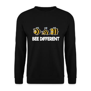 Bee Different abeille miel individuel - Sweat-shirt Unisexe - noir - Devant - Alina (178cm) & Michal (187cm)