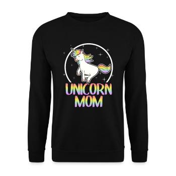 Unicorn mom unicorn mom mother birth pregnant - Unisex Sweatshirt - black - Front - Alina (178cm) & Michal (187cm)