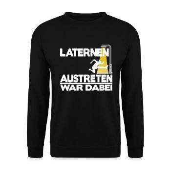 Laternen austreten Dorfkinder Lustig Dorf Spruch - Unisex Pullover - Schwarz - Vorne - Alina (178cm) & Michal (187cm)