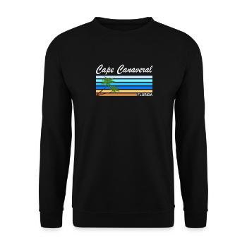Cape Canaveral Florida USA beach palm tree - Unisex Sweatshirt - black - Front - Alina (178cm) & Michal (187cm)