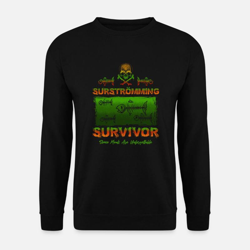 Surströmming Survivor Tshirt - Unisex Pullover - Schwarz