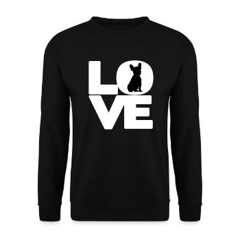 French bulldog bulldog mom dad gift - Unisex Sweatshirt - black - Front - Alina (178cm) & Michal (187cm)