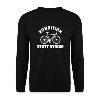 Mountainbike Downhill Kondition Fahrrad Anti Ebike - Unisex Pullover - Schwarz - Vorne - Alina (178cm) & Michal (187cm)
