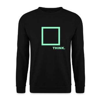 Think outside the Box, Querdenker, Anders denken - Unisex Pullover - Schwarz - Vorne - Alina (178cm) & Michal (187cm)