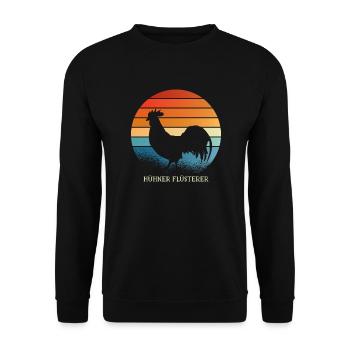 Chicken Whisperer Funny Farmer Farmer Chicken - Unisex Sweatshirt - black - Front - Alina (178cm) & Michal (187cm)