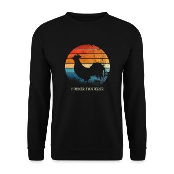 Chicken Whisperer Funny Farmer Farmer Chicken Vint - Unisex Sweatshirt - black - Front - Alina (178cm) & Michal (187cm)