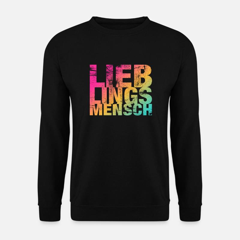 Lieblingsmensch Geschenkidee Geburtstag Geschenk - Unisex Pullover - Schwarz